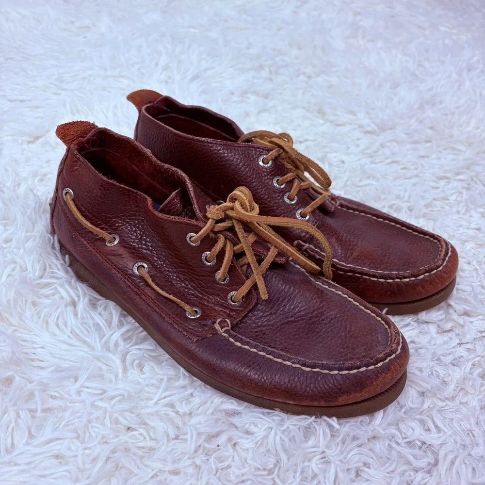 SPERRY TOPSIDER Men's Brown Leather Boat Shoes size 9.5